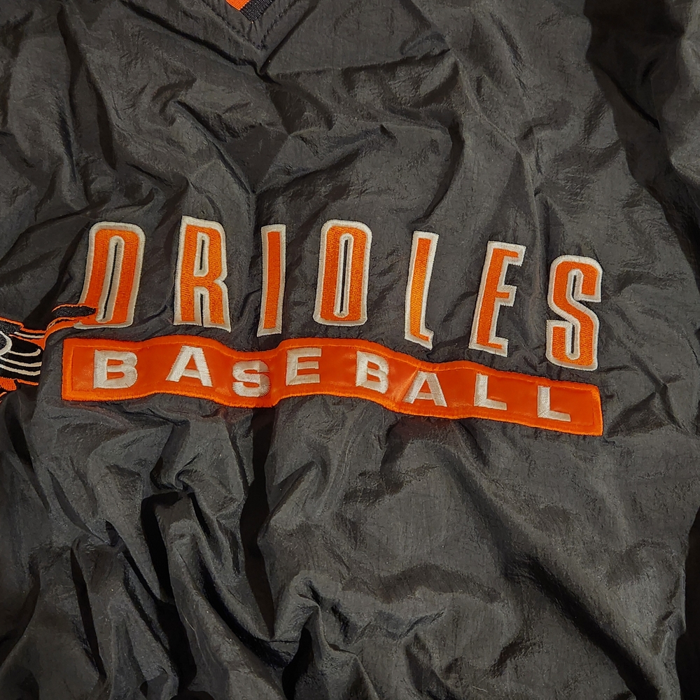 Starter Baltimore Orioles Black & Orange Pullover Windbreaker - Picture 2 of 5